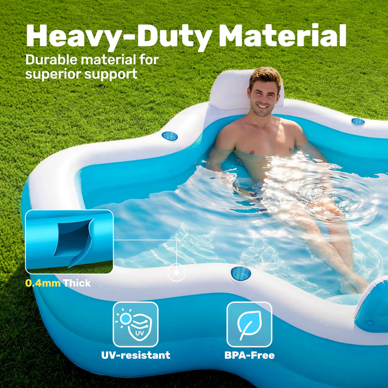 Inflatable Swimming Pool with Seats, 120
