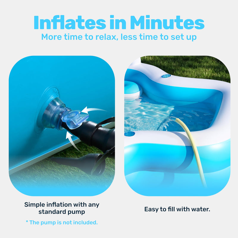 Inflatable Swimming Pool with Seats, 120