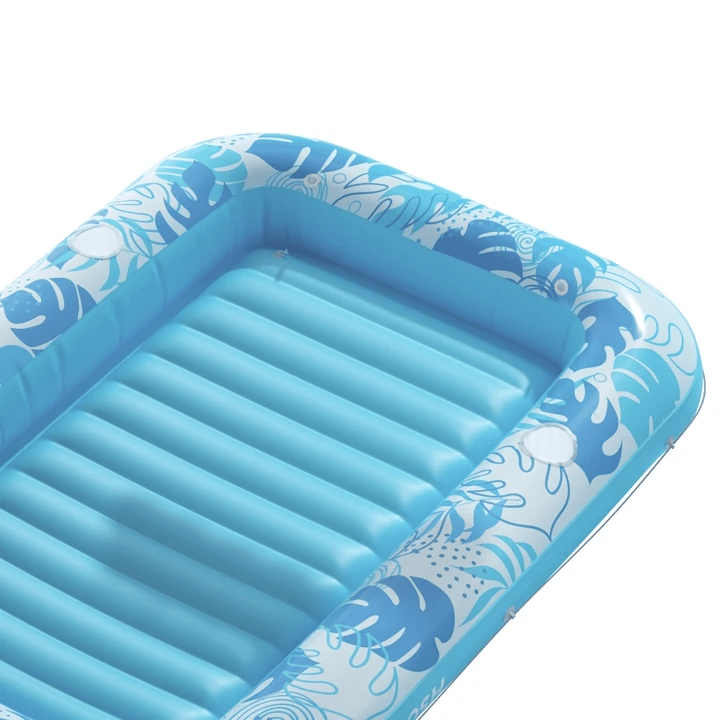 SLOOSH Inflatable Tanning Pool Lounger Float, Blue-L, 70