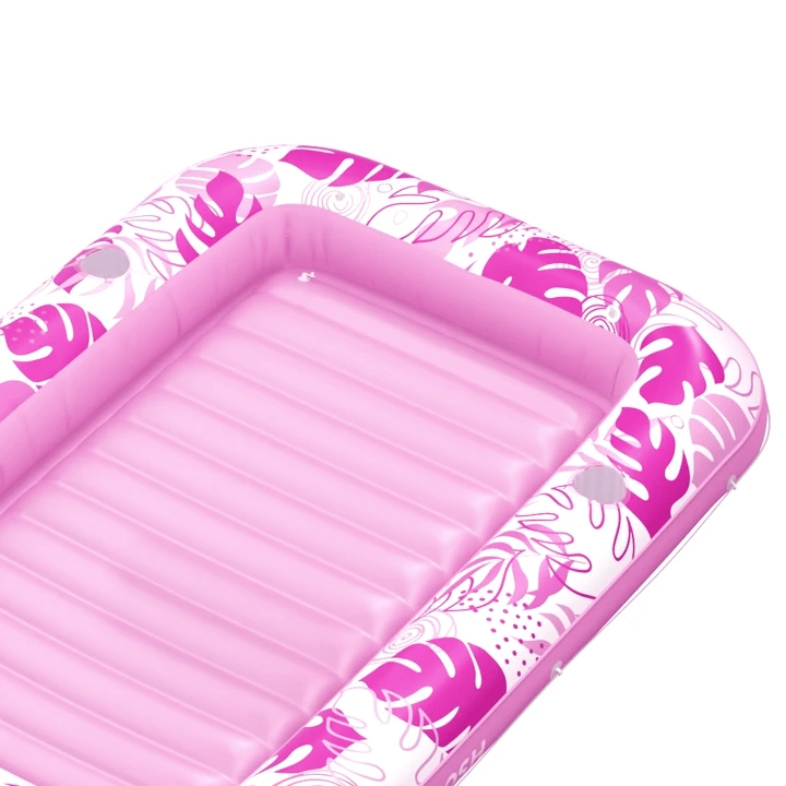 SLOOSH Inflatable Tanning Pool Lounger Float, Oatmeal White XL, 85