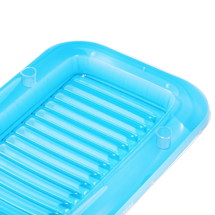 SLOOSH Transparent Inflatable Tanning Pool Lounger Float, 85