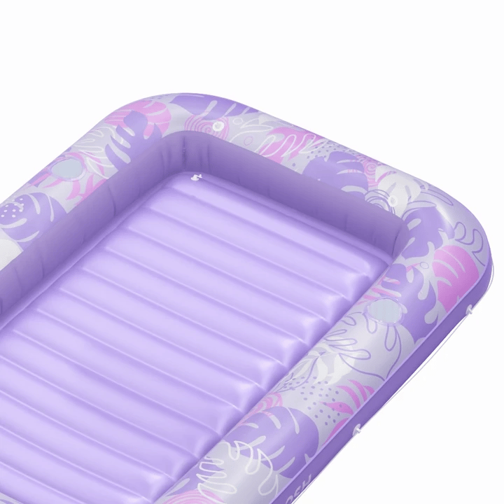 SLOOSH Inflatable Tanning Pool Lounger Float, Blue Checker, 70
