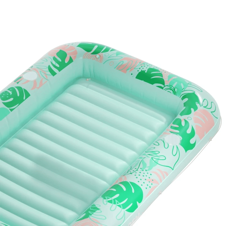 SLOOSH Inflatable Tanning Pool Lounger Float, Pink Marble, 70