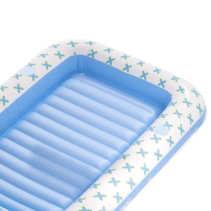 SLOOSH Inflatable Tanning Pool Lounger Float, Blue Breezestar, 70