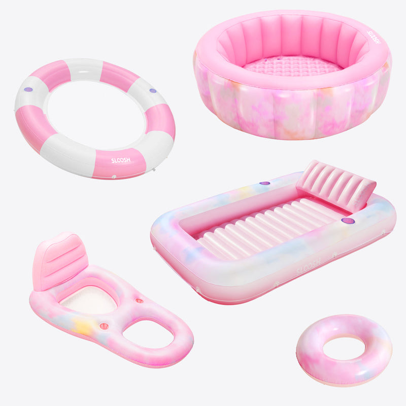 SLOOSH Pink Tie-dye 2026 New Design Series Best Floaties Bundle