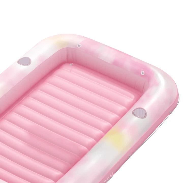 SLOOSH Inflatable Tanning Pool Lounger Float, Purple Chase Flower Bloom State, 70