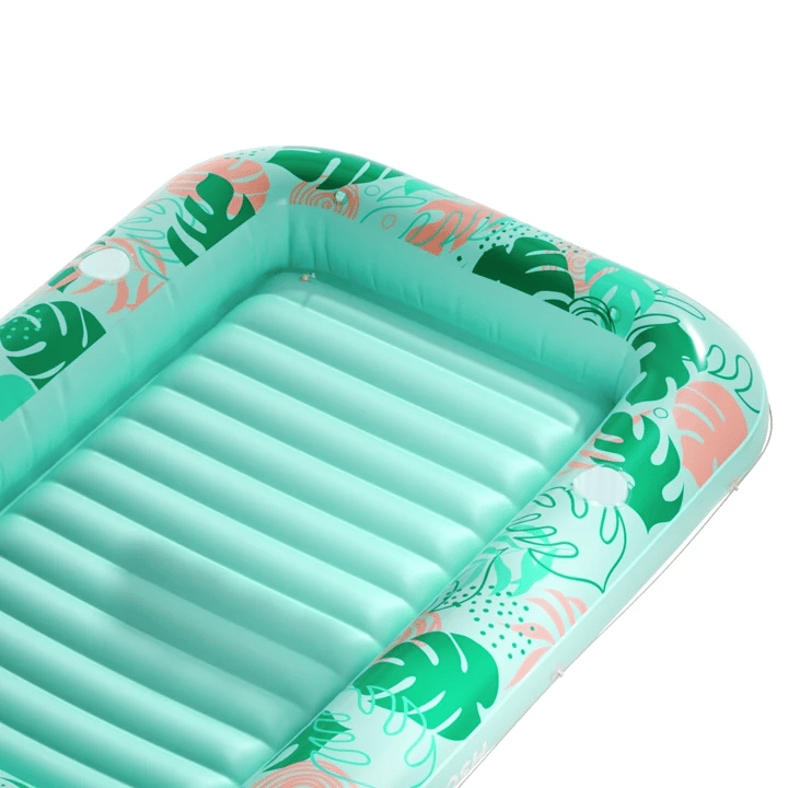 SLOOSH Tropical Inflatable Tanning Pool, Purple Tropical, 85