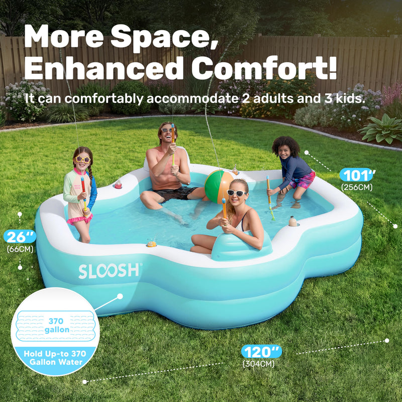 Inflatable Swimming Pool with Seats, 120