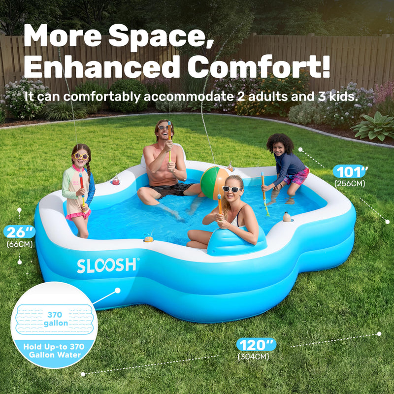 Inflatable Swimming Pool with Seats, 120