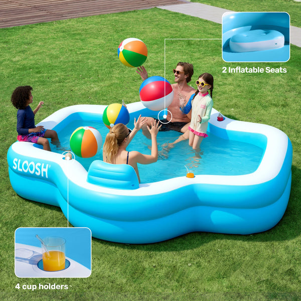Inflatable Swimming Pool with Seats, 120