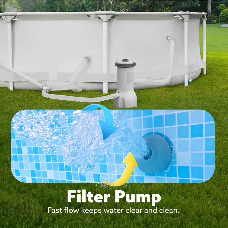 SLOOSH Round Above Ground Pool - 15ft x 42inch
