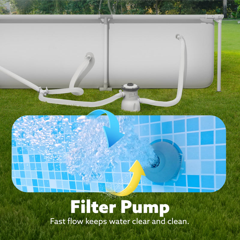 SLOOSH Rectangular Above Ground Pool - 10ft x 7ft x 30inch