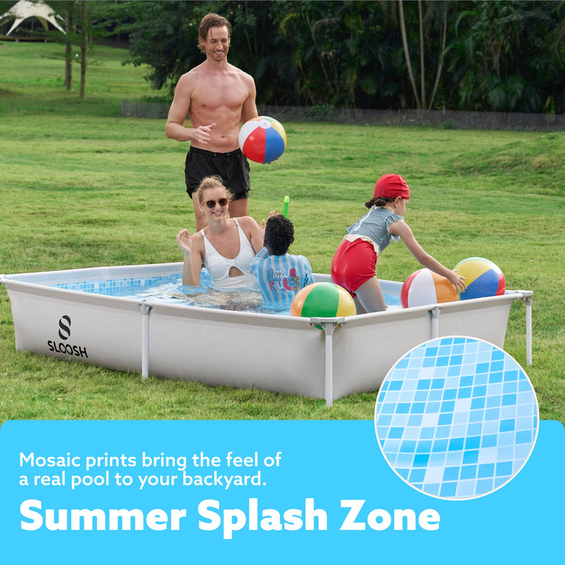 SLOOSH Rectangular Above Ground Pool - 7ft x 5ft x 23inch