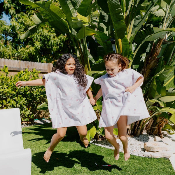 Kids Hooded Beach Poncho - Quick Dry Pool & Swim Towel