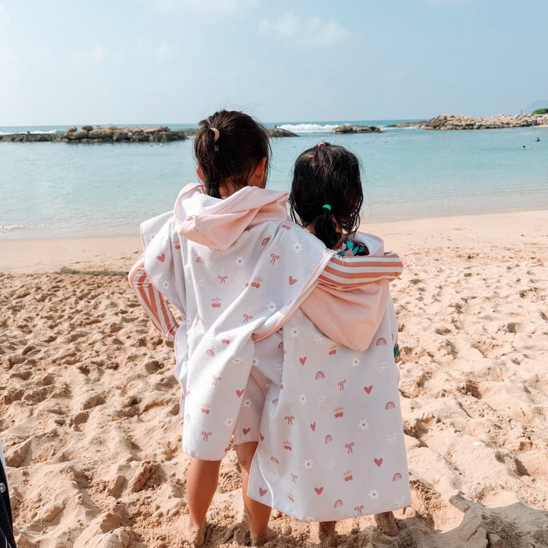 Kids Hooded Beach Poncho - Quick Dry Pool & Swim Towel