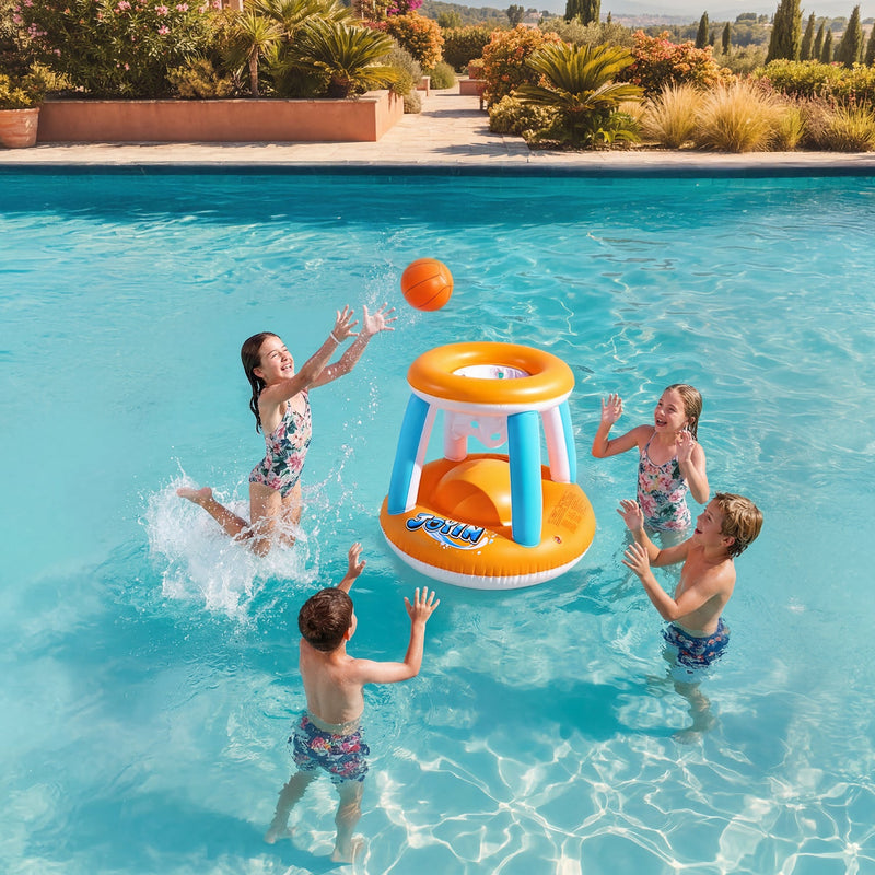 SLOOSH-Inflatable Basketball & Volleyball Pool Game Float Set