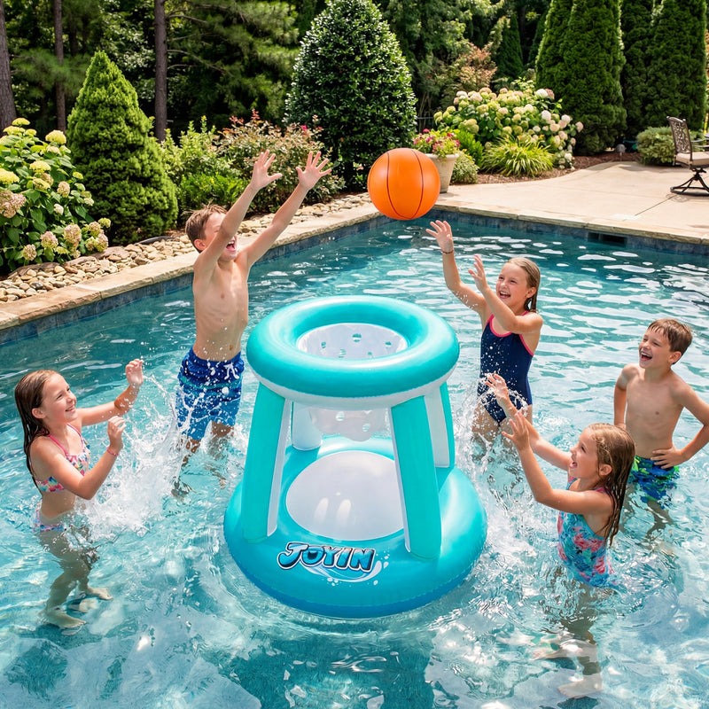SLOOSH-Inflatable Basketball & Volleyball Pool Game Float Set