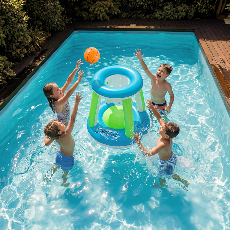 SLOOSH-Inflatable Basketball & Volleyball Pool Game Float Set