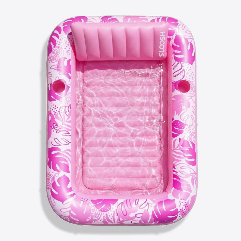 SLOOSH Inflatable Tanning Pool Lounger Float, Oatmeal White XL, 85