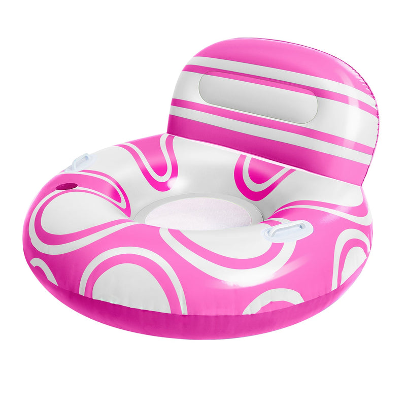 SLOOSH Inflatable Pool Floats Chair with Big Backrest, Blue, 42