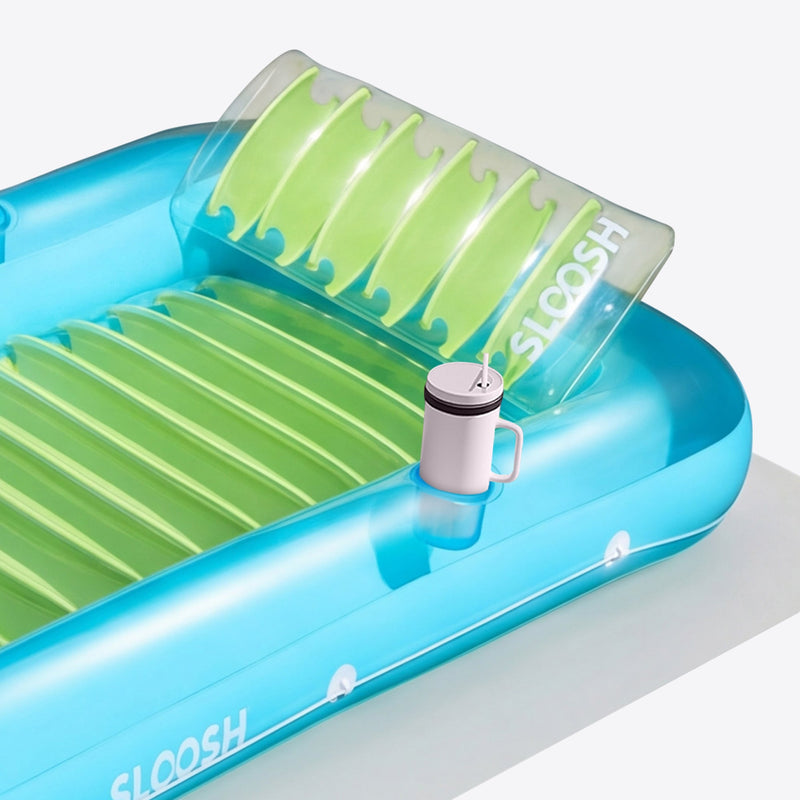 SLOOSH Transparent Inflatable Tanning Pool Lounger Float,  70
