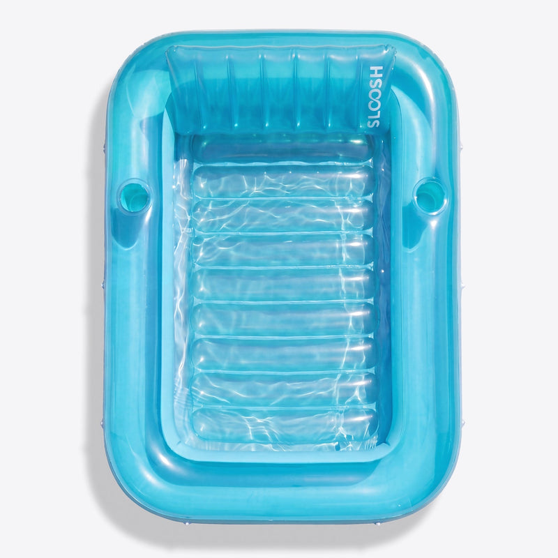 SLOOSH Transparent Inflatable Tanning Pool Lounger Float,  70