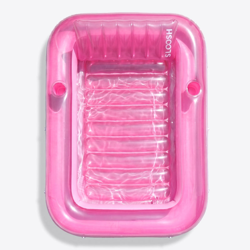 SLOOSH Transparent Inflatable Tanning Pool Lounger Float,  70