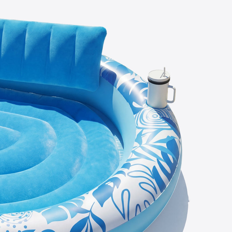 SLOOSH Inflatable Round Float Tanning Pool, Pink, 72