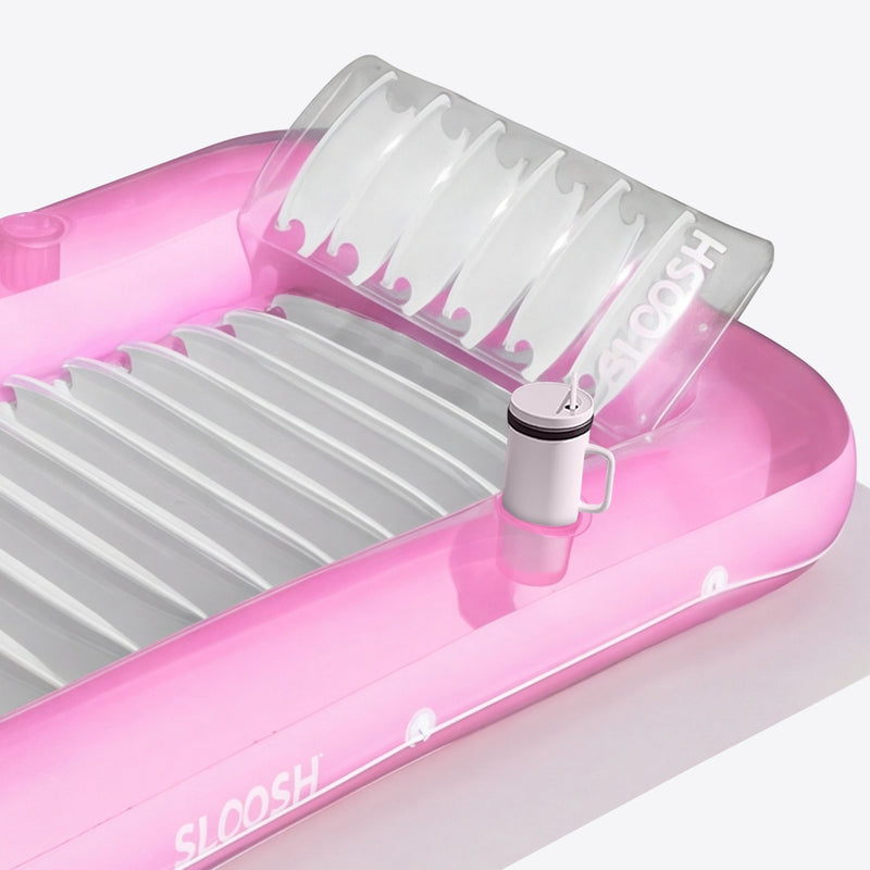 SLOOSH Transparent Inflatable Tanning Pool Lounger Float, 85