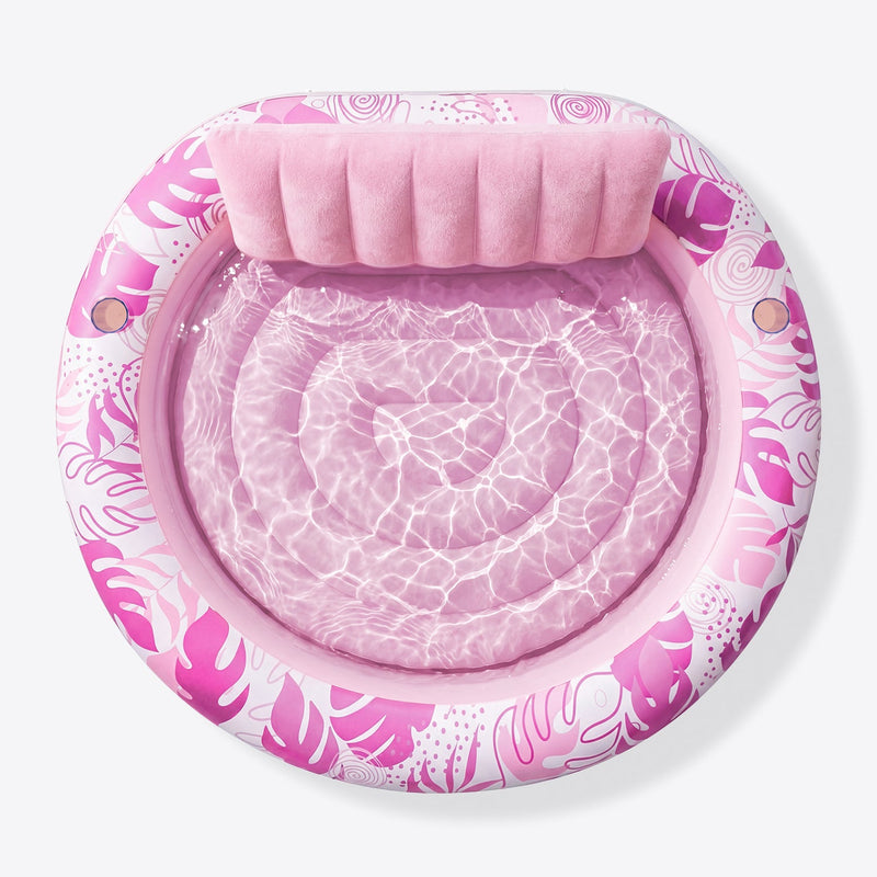 SLOOSH Inflatable Round Float Tanning Pool, Pink, 72