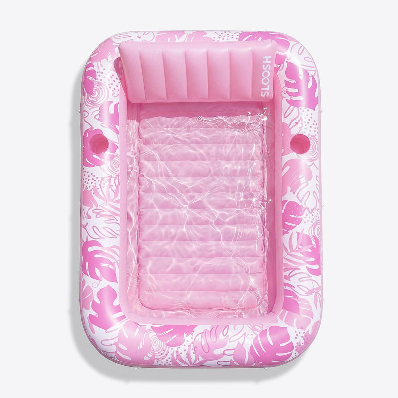 SLOOSH Inflatable Tanning Pool Lounger Float, Blushing Pink XL, 85