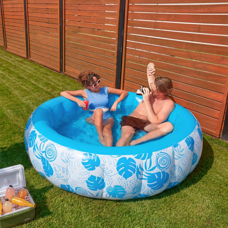 SLOOSH Inflatable Round Swimming Pool for Family, 5.5' x 20