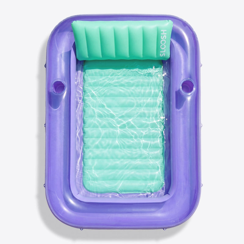 SLOOSH Transparent Inflatable Tanning Pool Lounger Float,  70