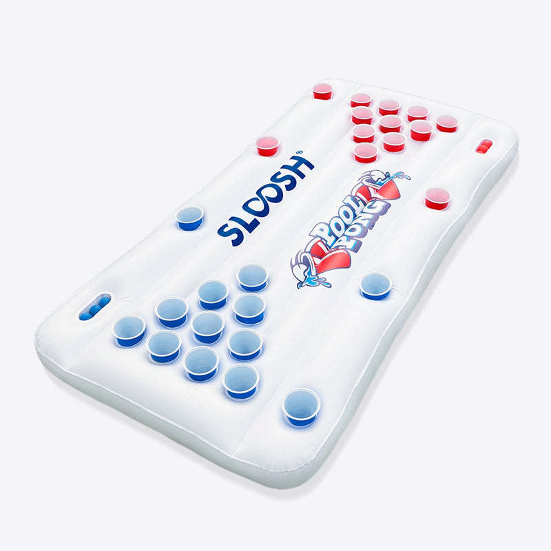 SLOOSH Inflatable Beer Pong Float–Play, Lounge, Chill
