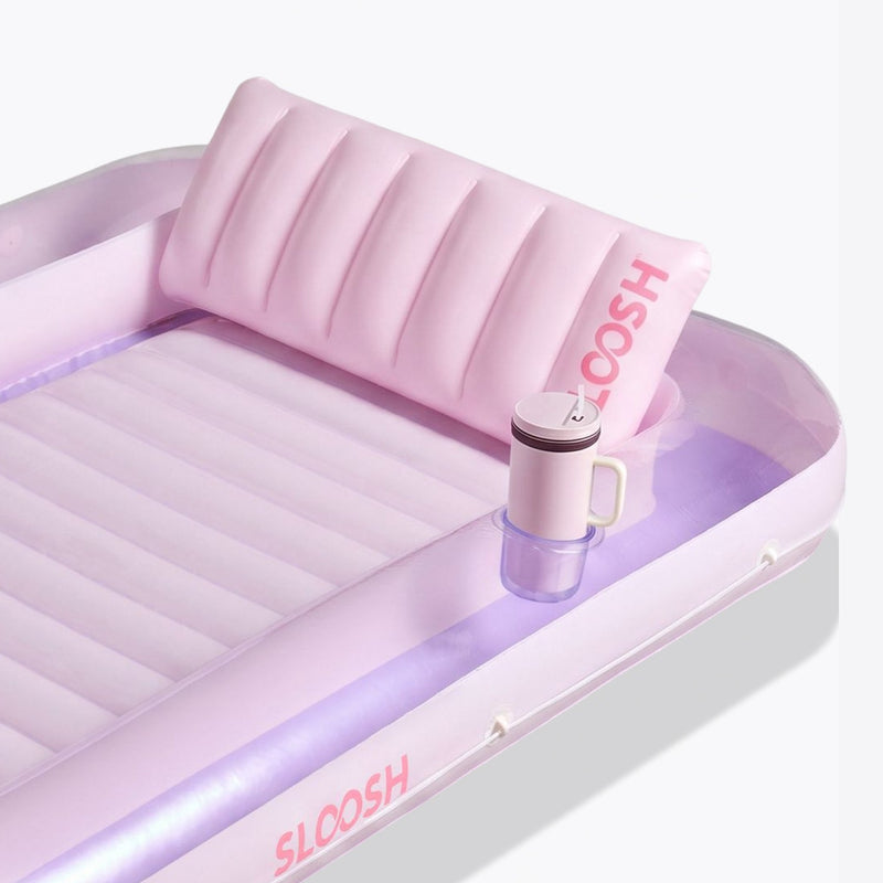 SLOOSH Transparent Inflatable Tanning Pool Lounger Float,  70
