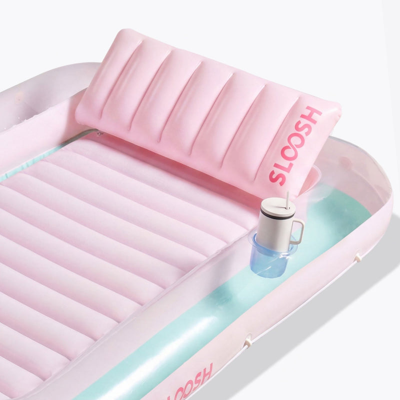 SLOOSH Transparent Inflatable Tanning Pool Lounger Float,  70