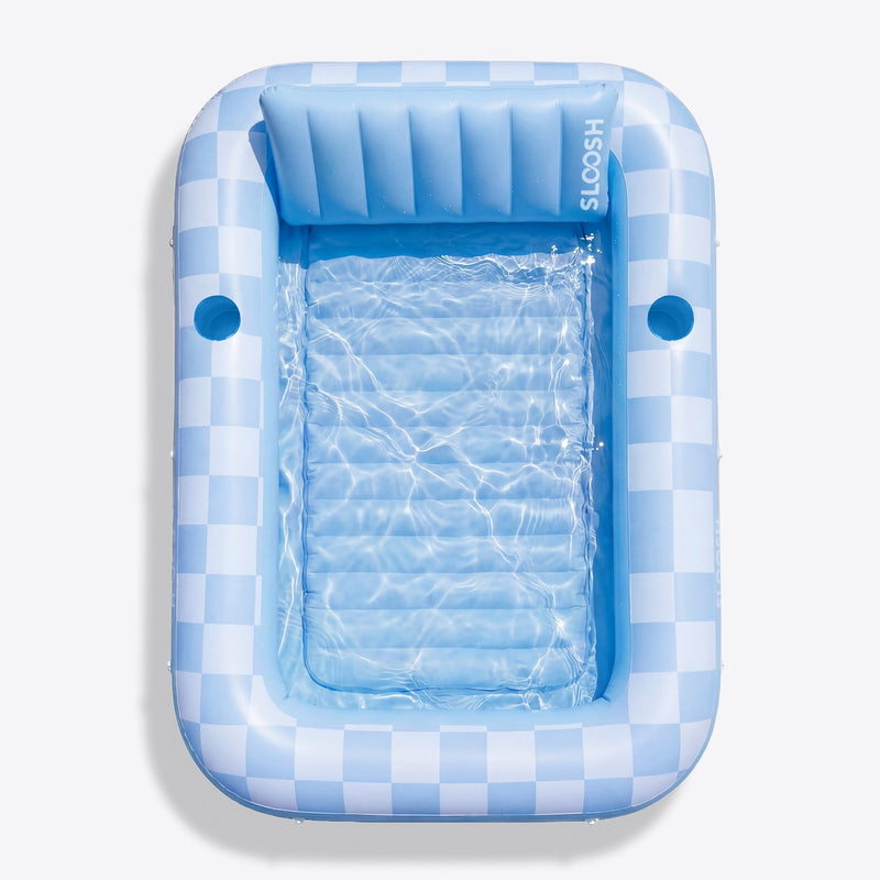 SLOOSH Inflatable Tanning Pool Lounger Float, Purple Chase Flower Bloom State, 70