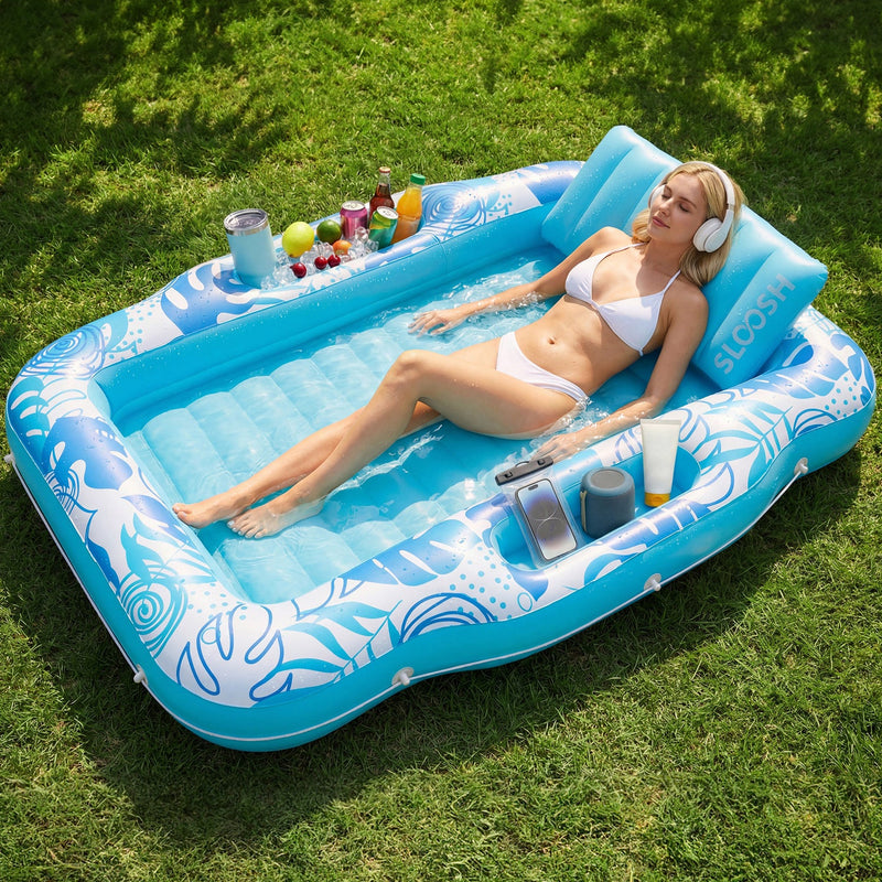 SLOOSH Tropical Leaves Suntan with Cooler