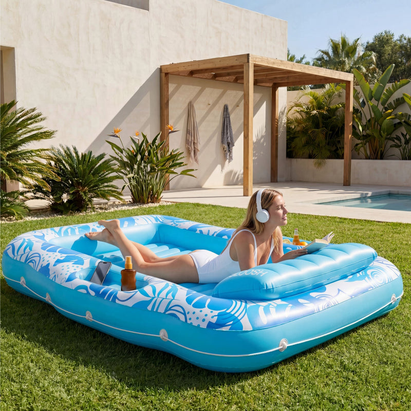 SLOOSH Tropical Leaves Suntan with Cooler