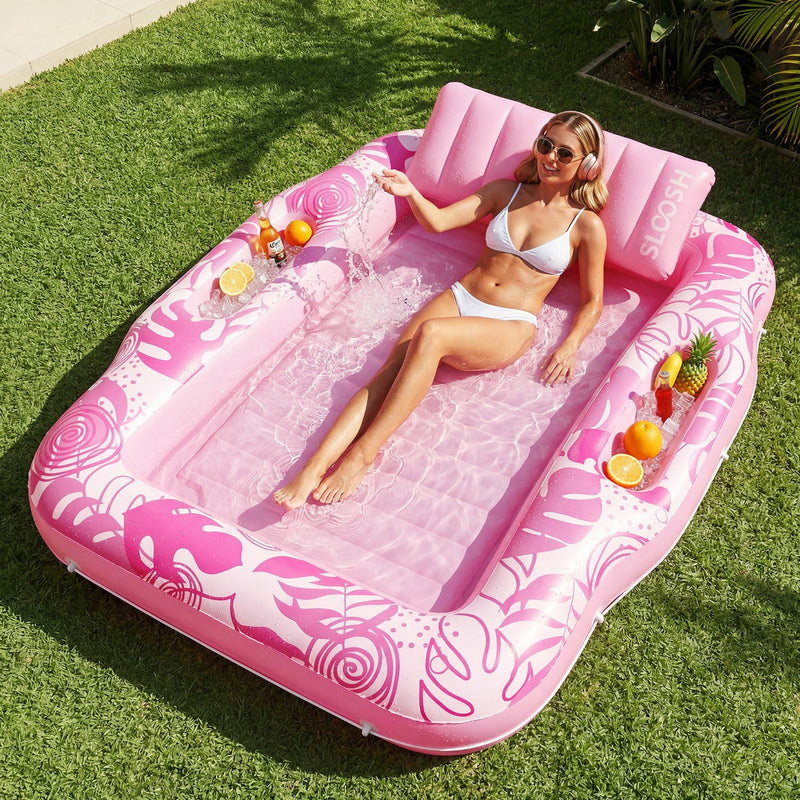 SLOOSH Tropical Leaves Suntan with Cooler