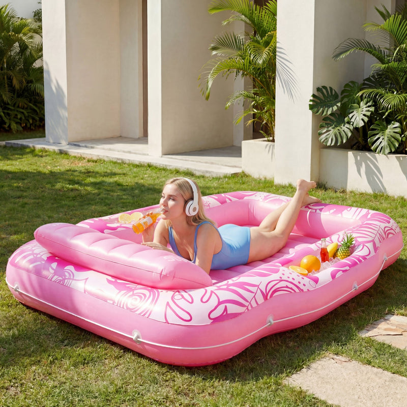 SLOOSH Tropical Leaves Suntan with Cooler