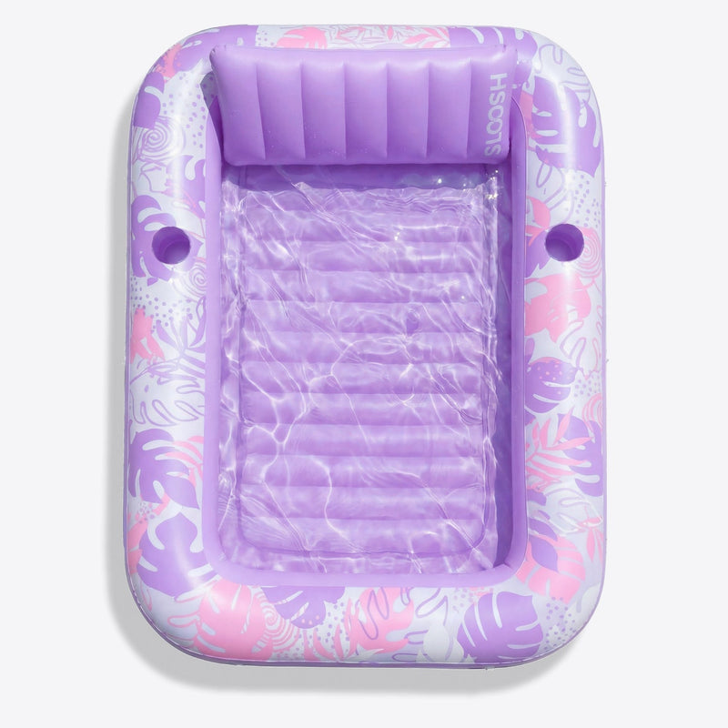 SLOOSH Tropical Inflatable Tanning Pool, Aqua Blue Tropical, 85