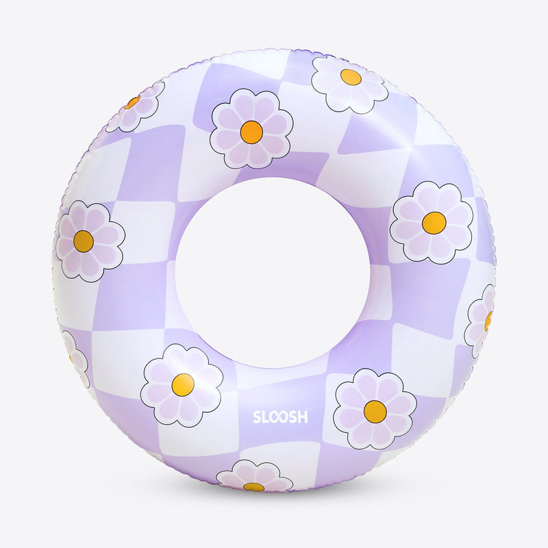 SLOOSH Inflatable Swim Ring, Purple Chase Flower-Bloom State
