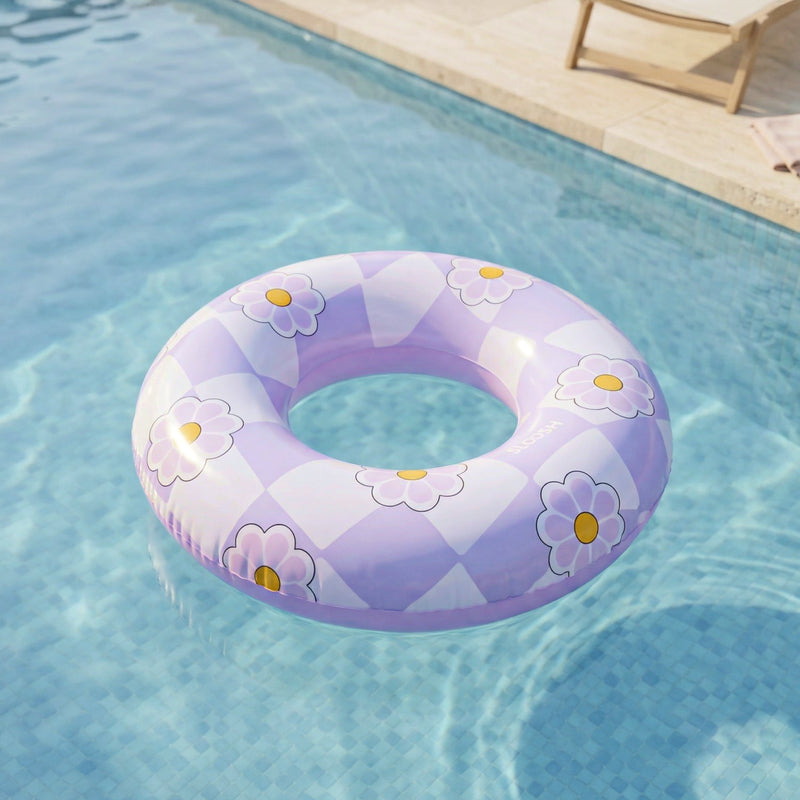 SLOOSH Inflatable Swim Ring, Purple Chase Flower-Bloom State
