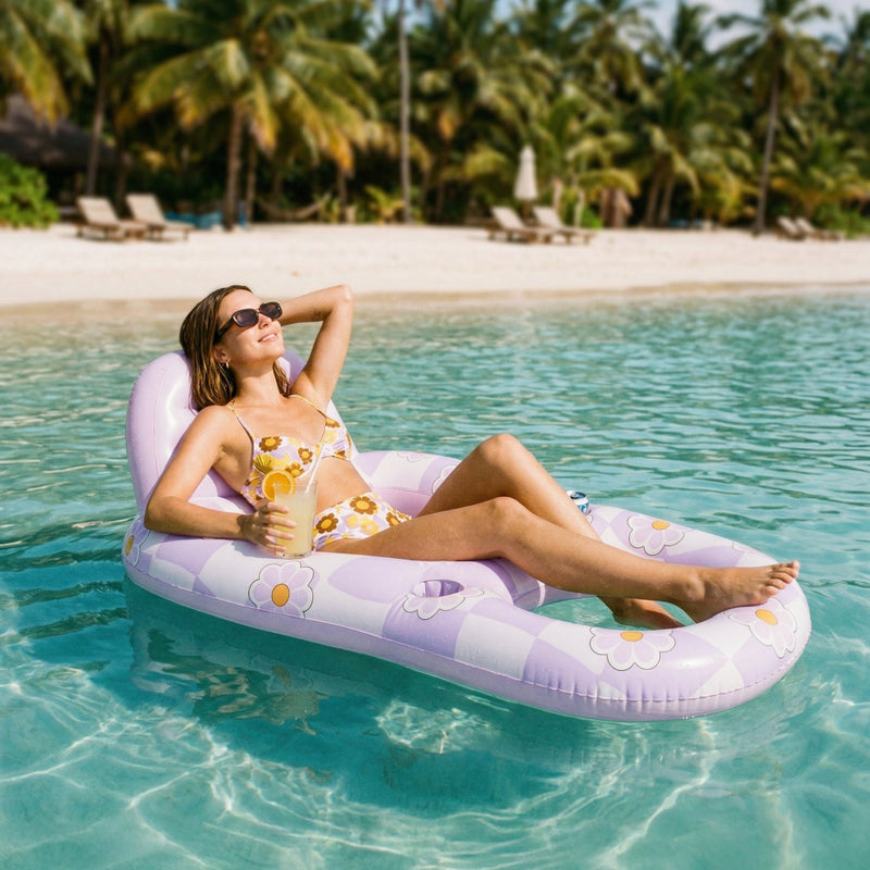 SLOOSH Inflatable Water Lounger Pink Tie-dye Bliss State