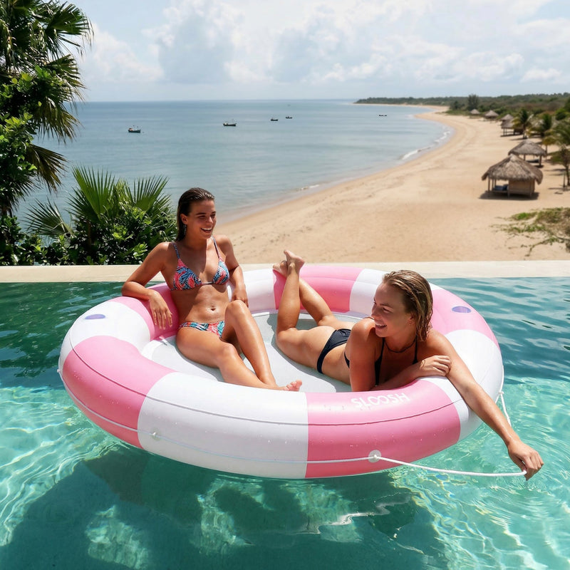 SLOOSH Inflatable Water Hammock, Pink Tie-dye Bliss State