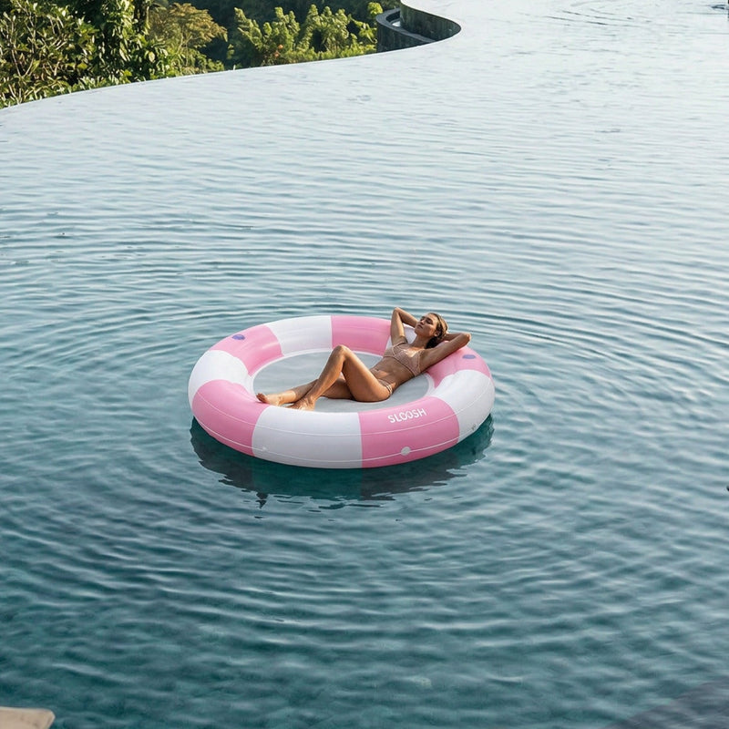 SLOOSH Inflatable Water Hammock, Purple Chase Flower-Bloom State